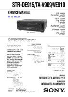 Sony STR-DE915 - Service Manual 